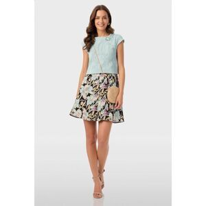 Byer California 2pc Set Sage Ribbed Top NWOT & Floral A-Line Skirt Sz M/9 NWT